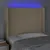 Produktbild 4 för Sänggavel LED gräddvit 83x16x118/128 cm tyg