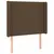 Produktbild 3 för Sänggavel LED mörkbrun 93x16x118/128 cm tyg