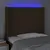 Produktbild 4 för Sänggavel LED mörkbrun 93x16x118/128 cm tyg