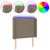 Produktbild 2 för Sänggavel LED taupe 93x16x118/128 cm tyg