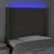 Produktbild 4 för Sänggavel LED taupe 93x16x118/128 cm tyg