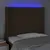 Produktbild 3 för Sänggavel LED mörkbrun 103x16x118/128 cm tyg