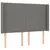 Produktbild 3 för Sänggavel LED mörkgrå 147x16x118/128 cm tyg