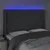 Produktbild 4 för Sänggavel LED mörkgrå 147x16x118/128 cm tyg