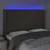 Produktbild 4 för Sänggavel LED taupe 147x16x118/128 cm tyg