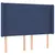 Produktbild 3 för Sänggavel LED blå 147x16x118/128 cm tyg