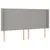 Produktbild 3 för Huvudgavel LED ljusgrå 163x16x118/128 cm tyg