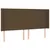 Produktbild 3 för Sänggavel LED mörkbrun 163x16x118/128 cm tyg