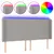 Produktbild 2 för Sänggavel LED ljusgrå 183x16x118/128 cm tyg