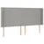 Produktbild 3 för Sänggavel LED ljusgrå 183x16x118/128 cm tyg