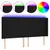 Produktbild 2 för Huvudgavel LED svart 183x16x118/128 cm tyg