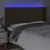 Produktbild 4 för Sänggavel LED mörkbrun 183x16x118/128 cm tyg