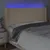 Produktbild 4 för Sänggavel LED gräddvit 183x16x118/128 cm tyg
