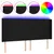 Produktbild 2 för Sänggavel LED svart 203x16x118/128 cm tyg