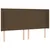 Produktbild 3 för Sänggavel LED mörkbrun 203x16x118/128 cm tyg