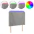 Produktbild 2 för Sänggavel LED ljusgrå 83x16x118/128 cm sammet