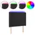 Produktbild 2 för Sänggavel LED svart 83x16x118/128 cm sammet
