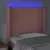 Produktbild 4 för Sänggavel LED rosa 93x16x118/128 cm sammet