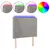 Produktbild 2 för Huvudgavel LED ljusgrå 103x16x118/128 cm sammet