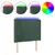 Produktbild 2 för Sänggavel LED mörkgrön 103x16x118/128 cm sammet