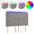 Produktbild 2 för Huvudgavel LED ljusgrå 147x16x118/128 cm sammet
