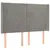 Produktbild 3 för Huvudgavel LED ljusgrå 147x16x118/128 cm sammet
