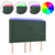 Produktbild 2 för Sänggavel LED grön 147x16x118/128 cm sammet