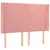 Produktbild 3 för Sänggavel LED rosa 147x16x118/128 cm sammet