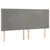 Produktbild 3 för Huvudgavel LED ljusgrå 163x16x118/128 cm sammet