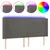 Produktbild 2 för Huvudgavel LED mörkgrå 163x16x118/128 cm sammet