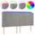 Produktbild 2 för Sänggavel LED ljusgrå 183x16x118/128 cm sammet