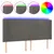 Produktbild 2 för Sänggavel LED mörkgrå 183x16x118/128 cm sammet