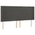 Produktbild 3 för Sänggavel LED mörkgrå 183x16x118/128 cm sammet