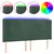 Produktbild 2 för Sänggavel LED mörkgrön 183x16x118/128 cm sammet