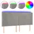 Produktbild 2 för Sänggavel LED ljusgrå 203x16x118/128 cm sammet
