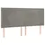 Produktbild 3 för Sänggavel LED ljusgrå 203x16x118/128 cm sammet