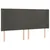 Produktbild 3 för Sänggavel LED mörkgrå 203x16x118/128 cm sammet