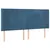 Produktbild 3 för Sänggavel LED mörkblå 203x16x118/128 cm sammet