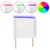 Produktbild 2 för Sänggavel LED vit 83x16x118/128 cm konstläder 