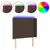 Produktbild 2 för Sänggavel LED brun 83x16x118/128 cm konstläder