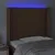 Produktbild 4 för Sänggavel LED brun 83x16x118/128 cm konstläder