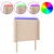 Produktbild 2 för Sänggavel LED cappuccino 83x16x118/128 cm konstläder