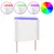 Produktbild 2 för Huvudgavel LED vit 93x16x118/128 cm konstläder