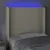Produktbild 4 för Sänggavel LED gräddvit 93x16x118/128 cm konstläder