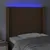 Produktbild 4 för Sänggavel LED brun 93x16x118/128 cm konstläder