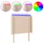 Produktbild 2 för Sänggavel LED cappuccino 93x16x118/128 cm konstläder
