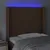 Produktbild 4 för Sänggavel LED brun 103x16x118/128 cm konstläder
