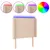 Produktbild 2 för Sänggavel LED cappuccino 103x16x118/128 cm konstläder