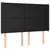 Produktbild 3 för Sänggavel LED svart 147x16x118/128 cm konstläder
