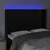 Produktbild 4 för Sänggavel LED svart 147x16x118/128 cm konstläder